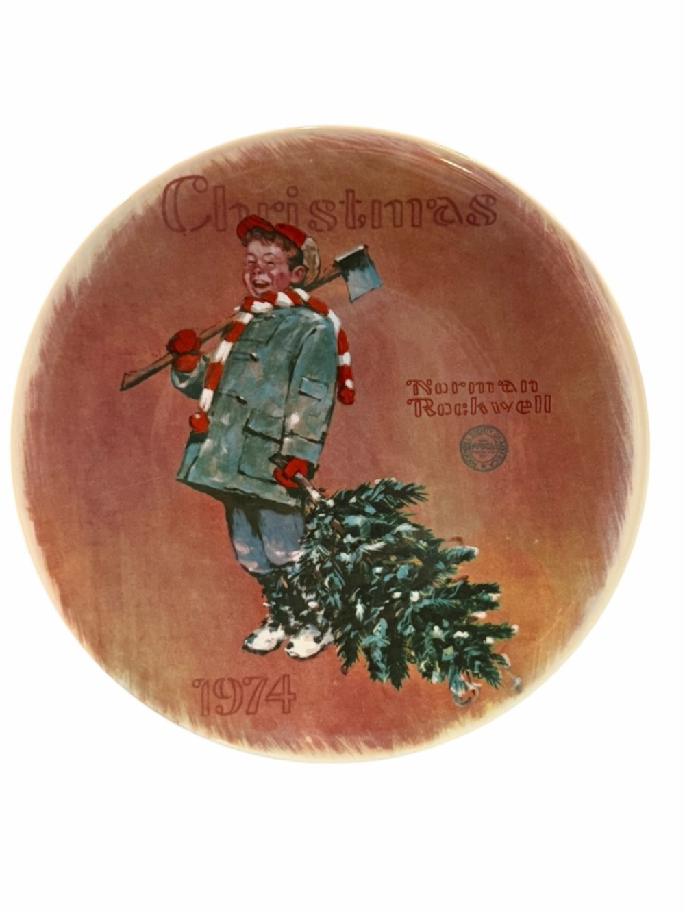 Norman Rockwell Christmas 1974 “Scotty Gets His Tree”- First Limited Edition